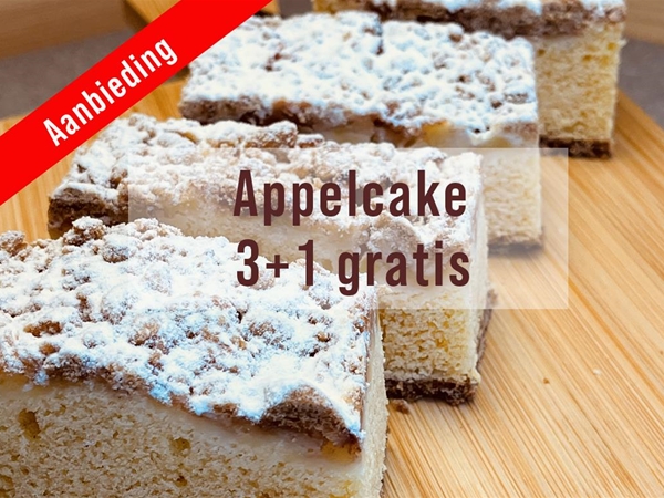 Appelplaatcake 3+1 gratis